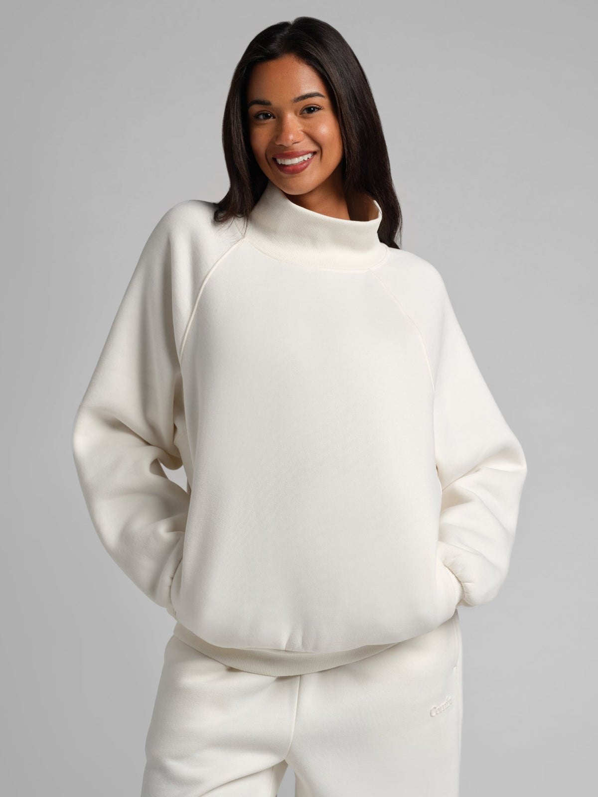 Basic Mock Neck Sweatshirt